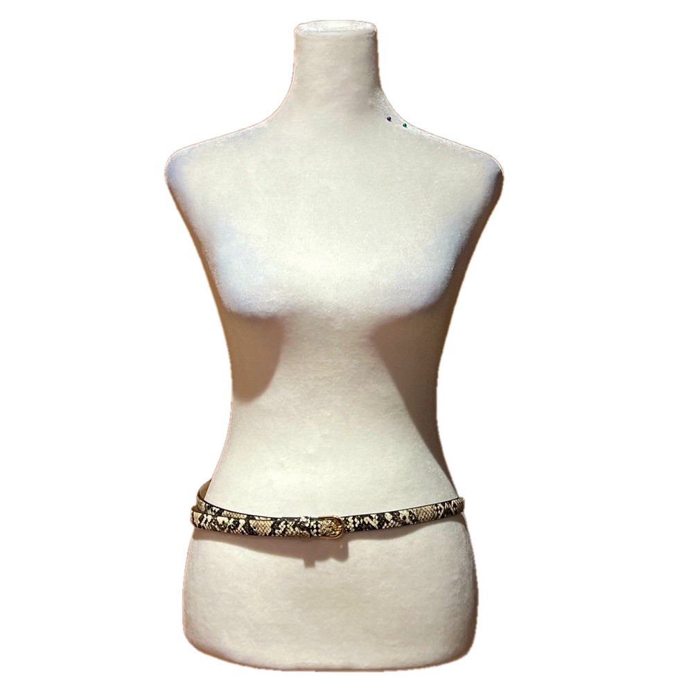 Ann Taylor Embossed Reptile Faux Leather Skinny Belt Medium